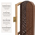 thumbnail image 4 of Red Lantern 2 ft. Short Diamond Weave Fiber Folding Screen - Dark Mocha - 4 Panel, 4 of 7