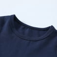thumbnail image 5 of Baby Pullover Sweater Toddler Kids Baby Girls Fashion Cute Solid Color Ruffles Long Sleeve Tops Bottoming Shirt Long Sleeve Shirt For Girls Navy 2-3T, 5 of 8
