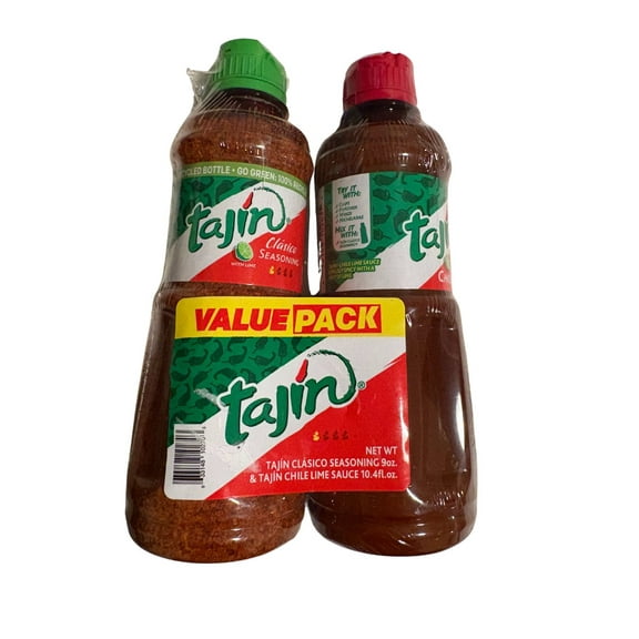 Tajin Classico Seasoning 9oz  & Chile Lime Sauce 10.4oz  Value Pack
