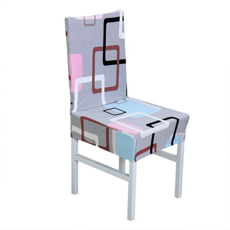 PiccoCasa Elastic Polyester Dining Room Chair Covers Set Of 6 Printed Pattern PiccoCasa Elastic Polyester Dining Room Chair Covers Set Of 6 Printed Pattern