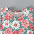 thumbnail image 6 of Fesfesfes Toddler Baby Girls Dress Children Summer Sleeveless Floral Vest Flower Print Bow Lace Mesh Dress, 6 of 9