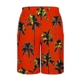 thumbnail image 5 of Hurxie Men's Swim Trunks Hawaiian Bathing Suit Swimsuits Beach Shorts with Pockets Red,M, 5 of 5