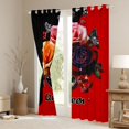 thumbnail image 3 of Castle Fairy Happy Valentine's Day Blackout Curtains Set of 2 (52x84 Each) for Teenagers Boys Girls,Romantic Flower Rose Window Curtains,Bling Crystal Love Heart Curtains and Drapes Room Decor, 3 of 6