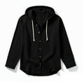 thumbnail image 4 of RXMEKW Solid Color Hooded Cardigan for Men with Button Front and Long Sleeves, 4 of 8