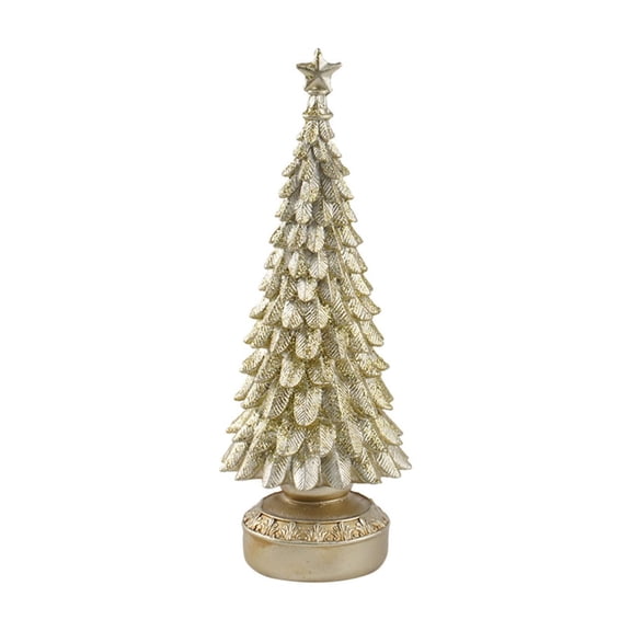 Elegant Decorations Christmas Tree Figurine with Star Topper for Holiday Tabletop Home Office Mantel Centerpiece Display