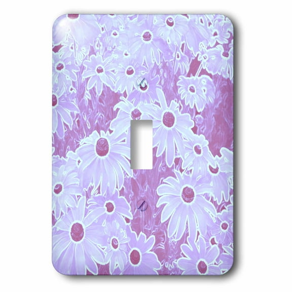 3dRose, Purple Black Eyed Susan Floral Art, single toggle switch