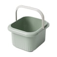 thumbnail image 2 of Baño de pies portátil con asa, bañera de hidromasaje para pies, masaje de pies, spa para pies Verde, 2 of 9