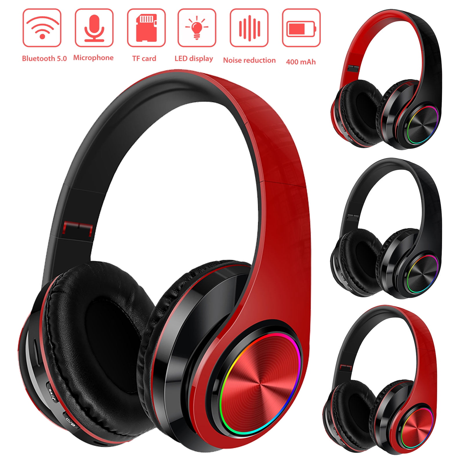 TSV Active Noise Cancelling Headphones, Bluetooth Headphones with