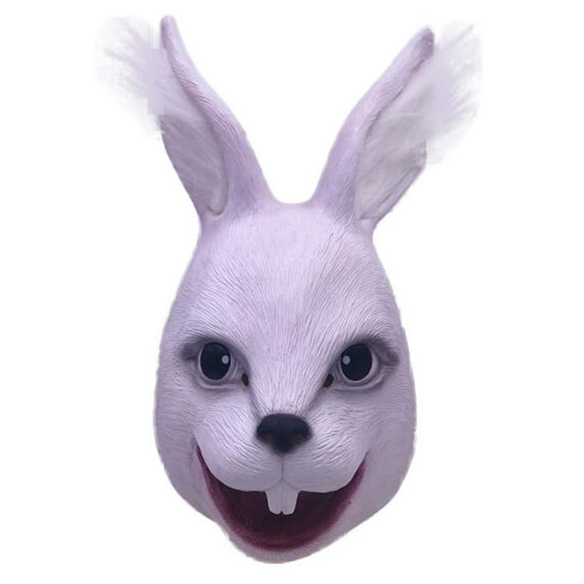 Divertido disfraz de conejo de látex para carnaval de Halloween