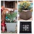 thumbnail image 4 of Bloem 3.98" x 13.98" x 11.06" Square Chocolate Plastic Plant Planter with Drainage Holes (3 Count), 4 of 7