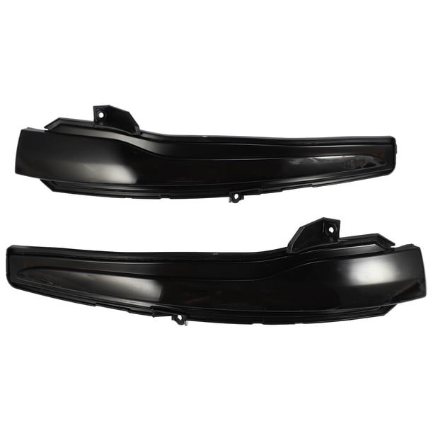 Espejo retrovisor lateral para puerta, luz intermitente LED, indicador de luz intermitente A0999060143 para Mercedes Benz Clase C Clase E, lente amarilla LED negra, 1 par