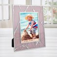 thumbnail image 2 of Excello Global Products EGP-HD-0202 Decorative Picture Frame, Silver Accents Border Picture Frame, Holds 5" X 7" Picture, Tabletop and Wall Picture Frames, Pink, 10" X 7", 2 of 5