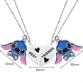 thumbnail image 5 of Best Friend Stitch Necklace Friendship Matching Heart Necklace for 2 Lilo and Stitch Stuff Jewelry for Friends, 5 of 5