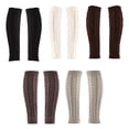 thumbnail image 3 of Qarigey Cubierta para calentador de piernas, cubiertas para envolver las rodillas, accesorio de ropa para niña de estilo Simple, puños para botas de Medias Gris oscuro Qarigey AP011051-04B, 3 of 6
