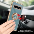 thumbnail image 6 of for Samsung Galaxy S10 Plus Case with Ring Holder Kickstand 360 Degree Rotation  Car Finger Slim Cover Shockproof Full Body Protective Phone Case for Samsung S10 Plus, Gray Green, 6 of 16