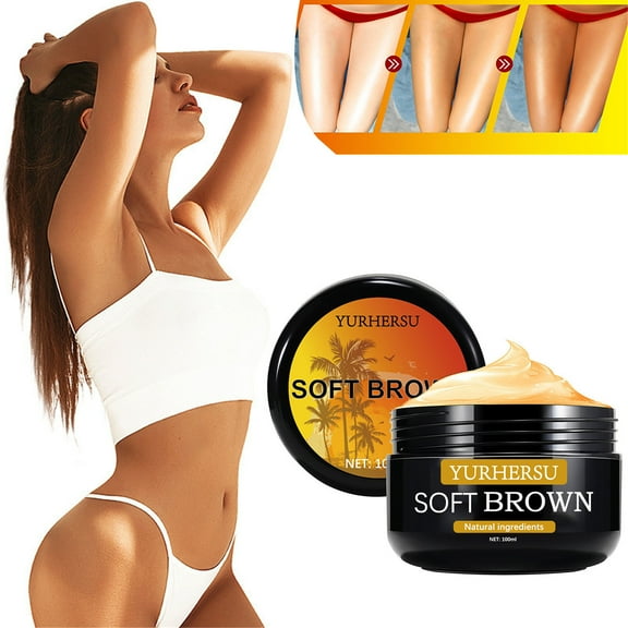 Mcolor Tanning Gel, Soft Brown Tanning Gel, Intensive Tanning Luxe Gel, Natural Carrot Oil Effective in Sunbeds & Outdoor Sun,Achieve a Natural Tan Skin Tanning Cream