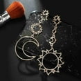 thumbnail image 3 of PPgejGEK Earrings for Women Fashion Women Star Sun Moon Hollow Earrings Metal Alloy Vintage Geometr Sales, 3 of 6