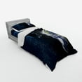 thumbnail image 3 of Ambesonne Galaxy Bedding Set 4 Pcs, Asteroid Rocky Space, Queen, Dark Blue Grey, 3 of 3