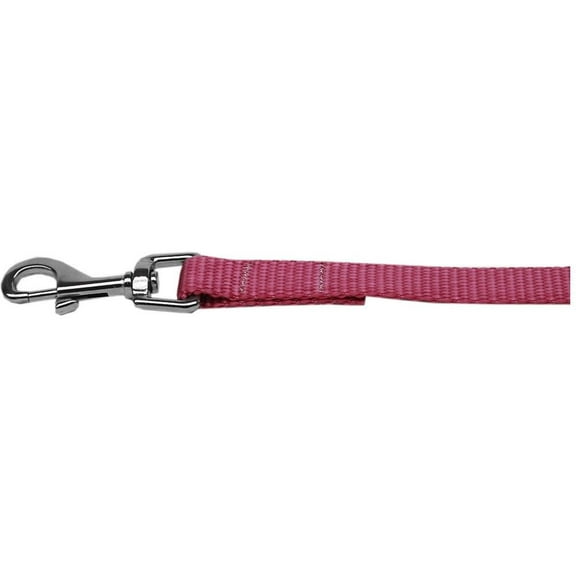 Nylon Dog Lead Leash Bright and Plain Basic Colors -Choose 6 Sizes And 16 Colors (Rose,xSmall - 3/8in by 4ft)