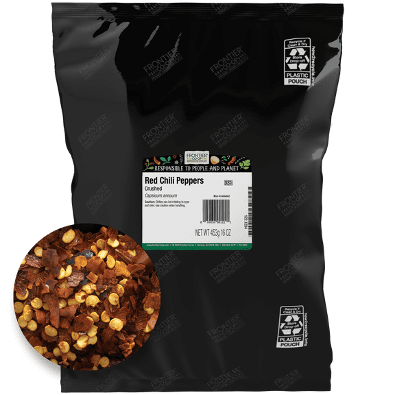 Frontier Co-op Crushed Red Chili Peppers, 16 oz. Bag