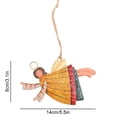 thumbnail image 3 of Christmas Hanging Ornament Christmas Tree Dancing Angel Pendants Christmas Tree Decoration Metal Dancing Angels Decor - Yellow, 3 of 10