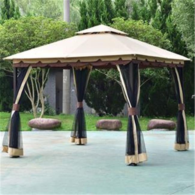 Online Gym Shop CB19809 10 x 10 ft. Outdoor Gazebo 2Tier Patio Tent