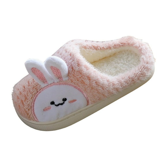 Povozer Girls Slippers Memory Foam Toddler Kids Comfort Plush Fleece Lined House Shoes(RD2,2)