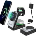 thumbnail image 1 of Cargador inalámbrico,3 en 1 Estación de Carga Inalámbrica Plegable Magnética,Compatible con iPhone 16/15/14/13/12,AirPods Series,Apple Watch 9/8/7/6/5/4/3/Ultra,Soporte de Carga(1M), 1 of 14