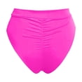 thumbnail image 4 of Womens Bikini Bottoms Tummy Control High Waisted Ruched Swim Bottom Full Coverage Swimsuits Bottoms Summer Beachwear, 4 of 4