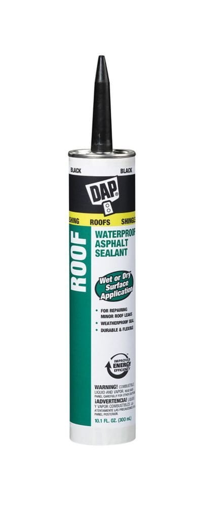 Dap 18268 18 Pack 10.1 oz. Roof Waterproof Asphalt Filler and Sealant, Black