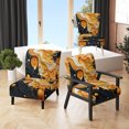 thumbnail image 1 of Designart « Orange Black Minimalism Flowing euphony » Fauteuil d'Appoint Rembourré Orange Minimalism - Fauteuil Moderne pour Chambre, 1 of 7