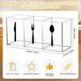 thumbnail image 2 of LZLINGMEI 1PC Acrylic Cutlery Storage Organizer,Silverware Caddy Countertop Knife Spoon and Fork Holder Kitchen,3 Section Tableware Storage Box for Cabinet Dining Room(Clear), 2 of 11