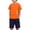 Orange, variant on Futezty Toddler Boys Clothes Summer Outfit Sets, Boys Outfit Sets, Solid Color 2 Pieces Short Sleeve T Shirts with Shorts Sets Boys Casual Short Sleeved Drawstring Pants Suit