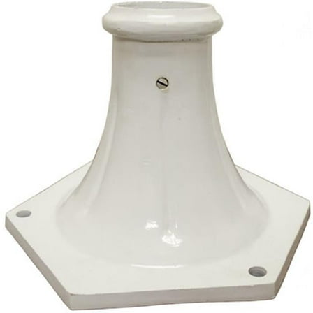 Dabmar Lighting BS300-W Surface Mounted Base for 3 in. O.D Round Post Galvanized Pipe,