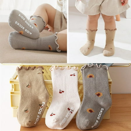 

Zhaomeidaxi 1 Pair Baby Girls Vintage Ankel Lace Socks Toddler Ruffles Casual Dress Socks