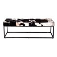 thumbnail image 2 of Butler Specialty Company Stinson 54"W Leather-Iron Accent Bench - Black & White, 2 of 6