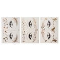 thumbnail image 1 of Unique Bargains Christmas 3 Pcs Waterproof Face Fake Tattoos Butterfly Stars Pattern Temporary Tatto for Adult Gold Tone, 1 of 5