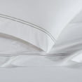 thumbnail image 5 of Superior Fieldstone Embroidered Cotton Bed Sheet Set, Queen, White/Silver, 5 of 11