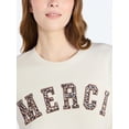 thumbnail image 4 of Joyspun Women's French Terry Knit Long Sleeve Lounge Sleep Top, Sizes XS-3X, 4 of 5
