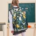 thumbnail image 7 of FORMRS Unisex School Backpack 17" Student Travel Bag with Laptop Compartment, Green Lemon Leaves, 7 of 7