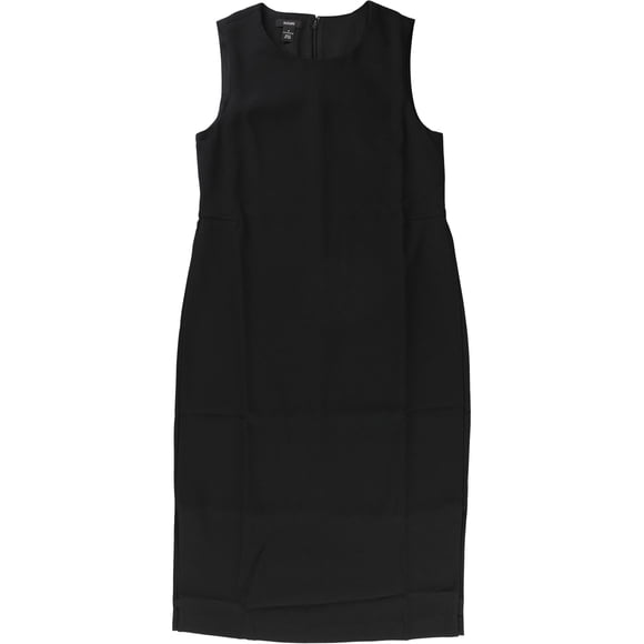 Alfani Vestido acampanado con aberturas laterales para mujer, negro, 4
