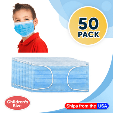 Disposable Kids Face Mask Child Size pleated 3 ply - 50 pieces Children Size