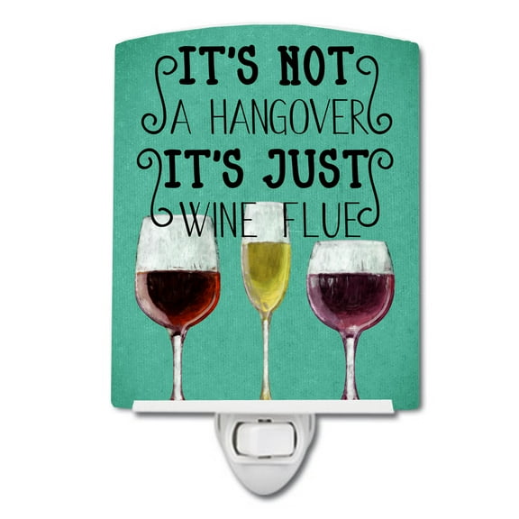 Caroline's Treasures BB5409CNL Wine Flue Sign Ceramic Night Light, 6x4x3", multicolor