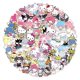 thumbnail image 2 of Pegatinas de Sanrio para niños, calcomanías de calcomanías variadas de 10/30/50/100 piezas, Cinnamoroll, HelloKitty, Kuromi, para teléfono, equipaje, portátil, guitarra, juguete, 2 of 3