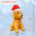 thumbnail image 2 of 5 FT Inflatable Christmas Dog with Built-in LED Lights, Blow up Christmas Dog Christmas Inflatable Dog for Christmas Xmas Holiday Party, 2 of 5