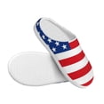 thumbnail image 3 of KLL America Flags3 Pattern Adult Unisex Cozy Slippers,Fuzzy Slip-on Slippers TPR Sole Slippers Comfort Plush Home Footwear for Indoor & Outdoor-13, 3 of 7