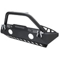 thumbnail image 4 of CCIYU Texture Black Front Bumper with D-ring & Winch Plate Compatible for 2007-2018 for Chevrolet Wrangler JK, 4 of 5