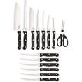 thumbnail image 4 of Chicago Cutlery Essentials (15-PC) Stainless Steel Kitchen Knife Block Set With Block, Sharp Stainless Steel Cutlerly Chef Knives Set & Scissors Shears, 4 of 5