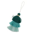 thumbnail image 2 of 1 mini borlas de algodón tricolores para hacer joyas. Verde azul claro azul, 2 of 2