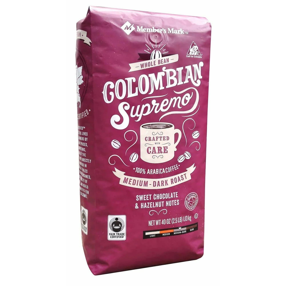 M.M Colombian Supremo Whole Bean Coffee (40 oz.)